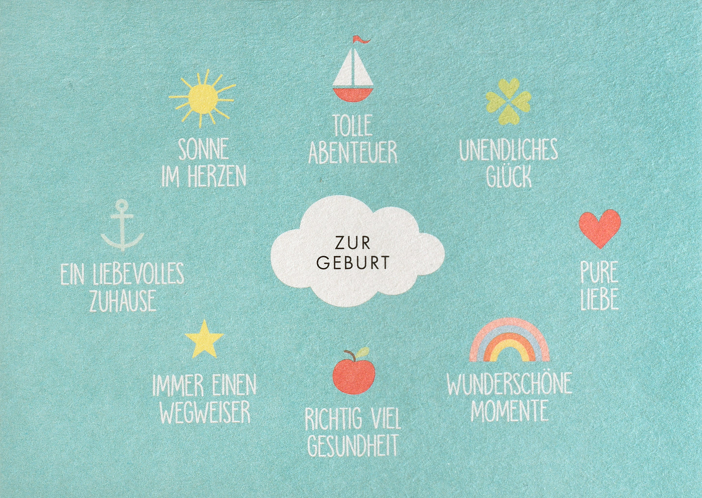 Postkarte - Zur Geburt