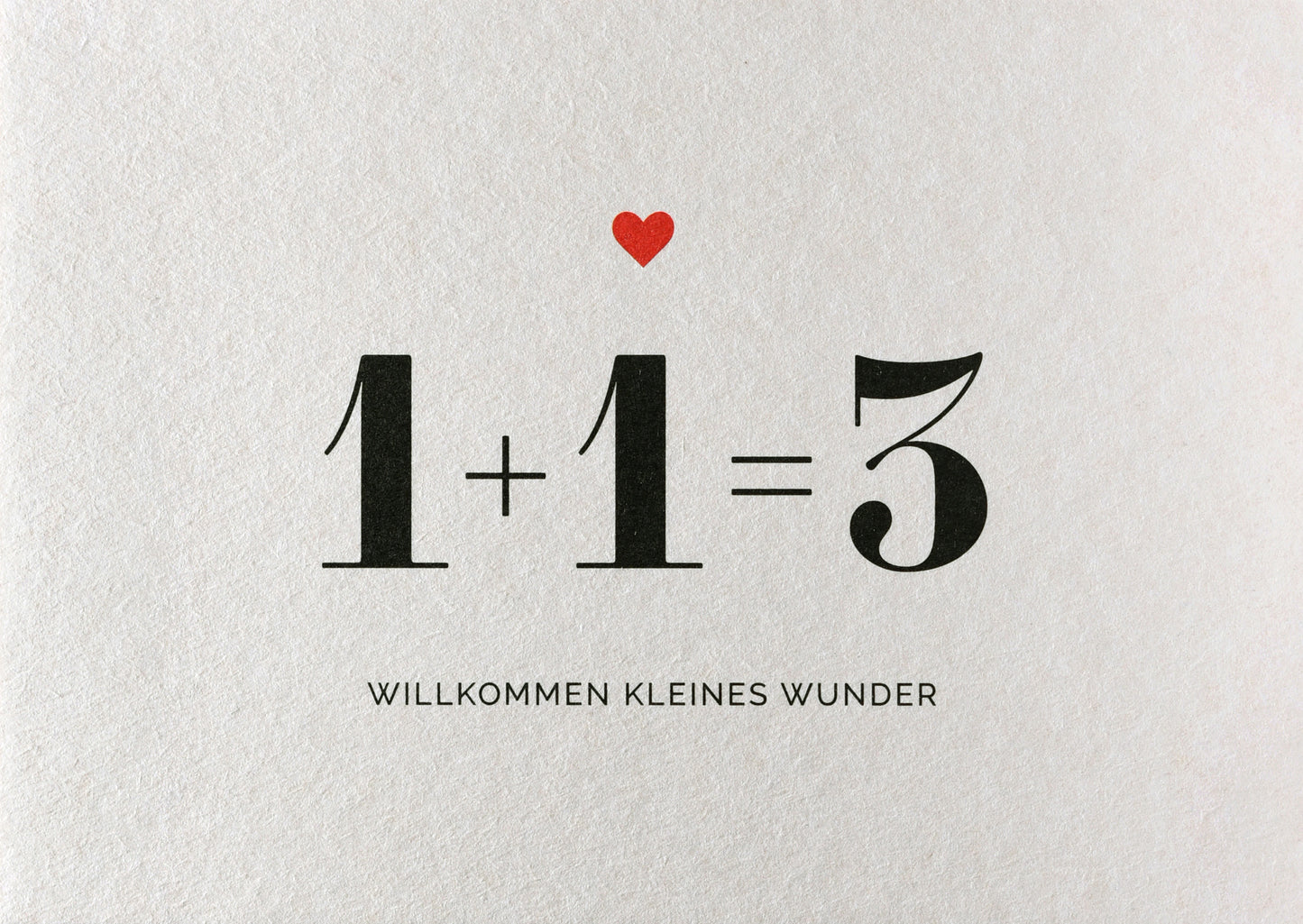 Postkarte - 1+1=3❤️