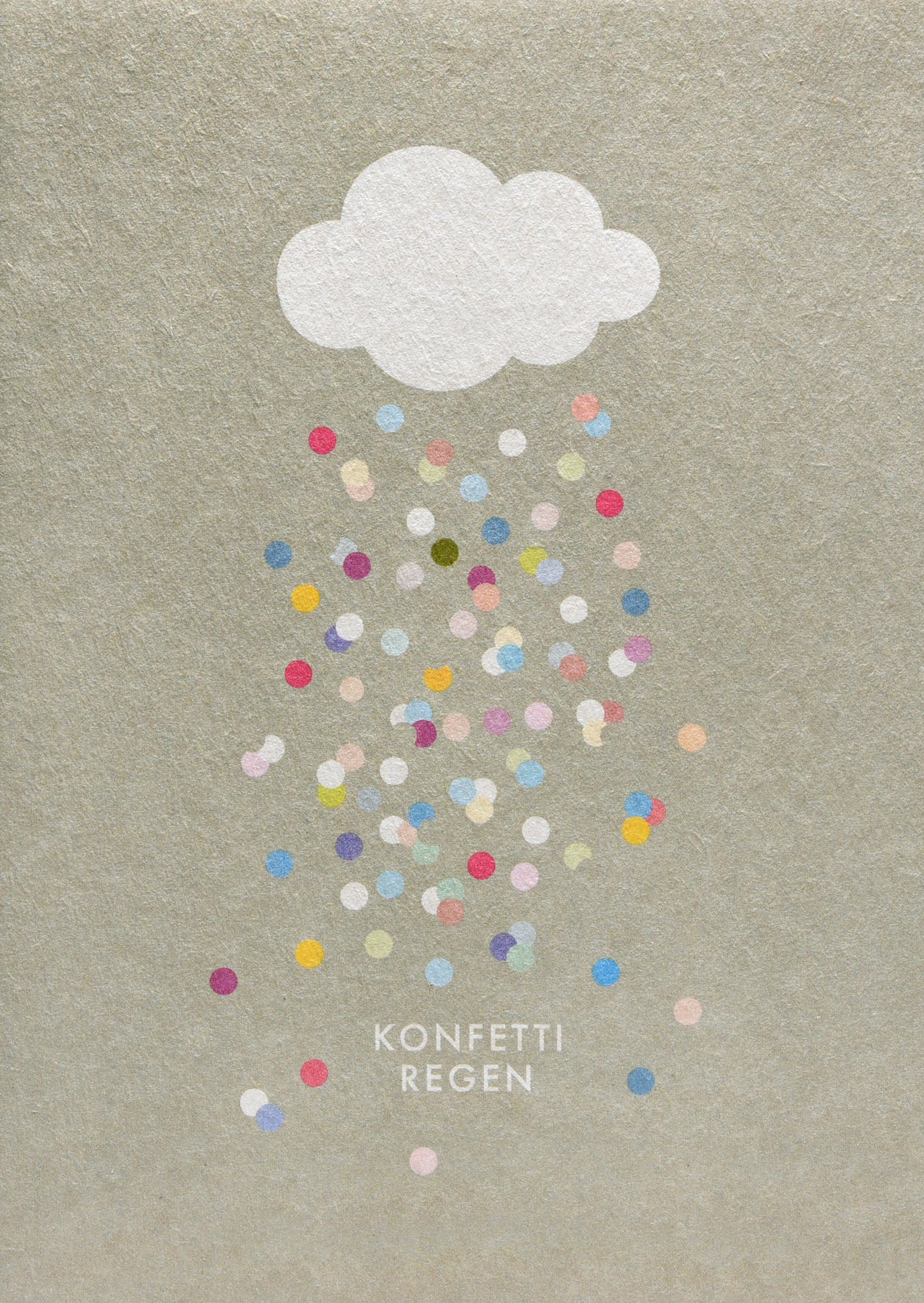 Postkarte - Konfetti Regen